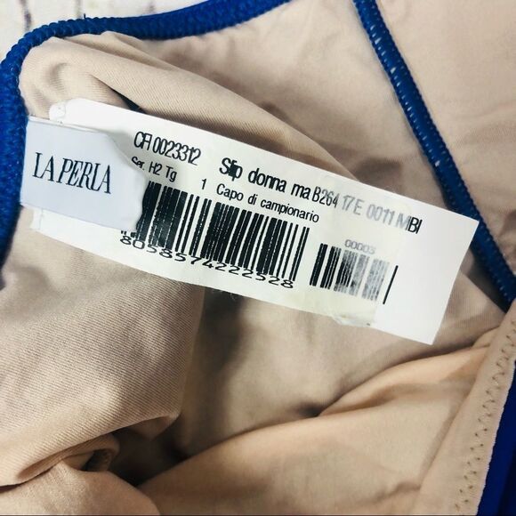 La Perla Colourblock Stripe Hipster Swim Bikini Bottom Blue White Black XS - Picture 4 of 5